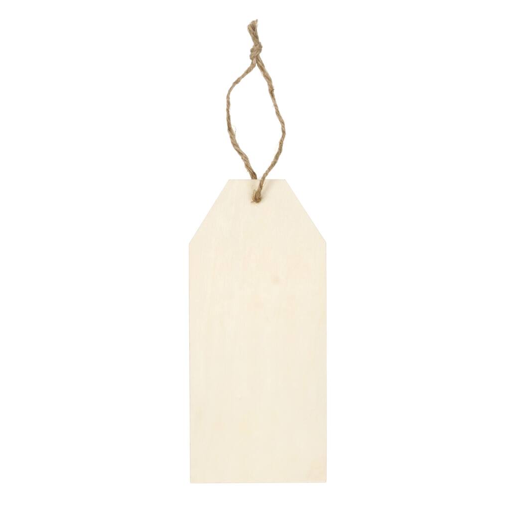 Unfinished Wooden Tags With Twine Loop Large Img